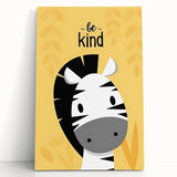 Boys Wall Art Prints - Be Kind Zebra Kids Room Art Decor