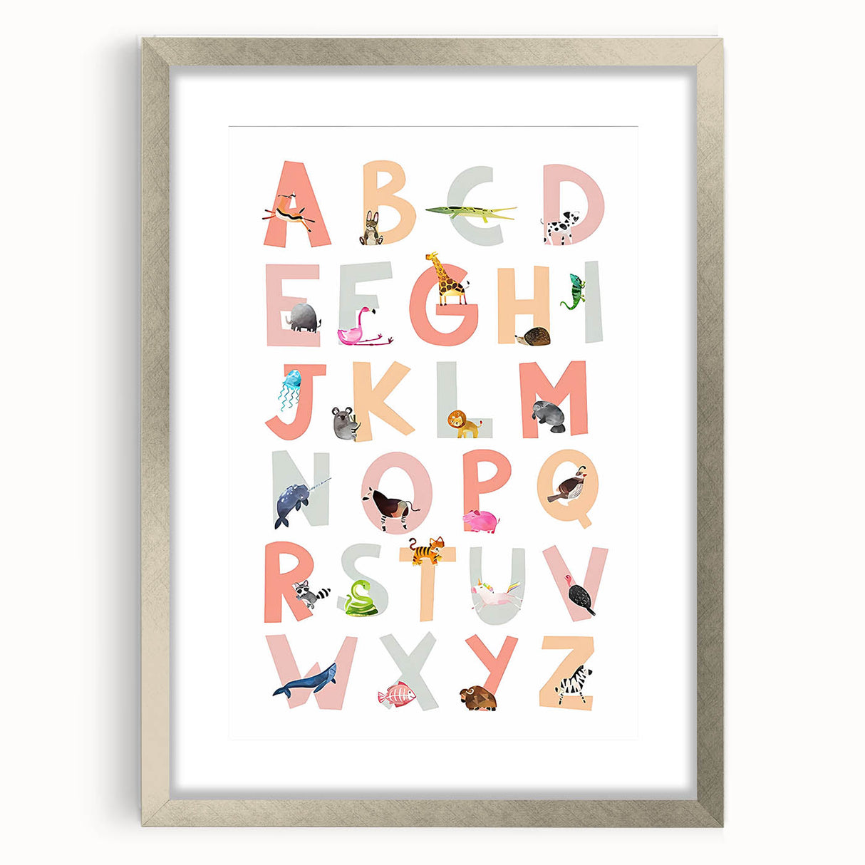 ABC Alphabet Kids Educational Wall Art - Learning Poster for Classrooms