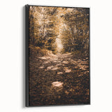 Black and white framed canvas depicting a vintage landscape scene, ideal for bedroom wall art.