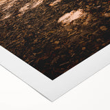 Art deco poster featuring autumnal scene in orange and brown tones on a rolled canvas, suitable for dining room walls.