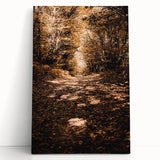 Large black and white stretched canvas depicting a minimalist fall scene, ideal for kitchen or bedroom wall art.