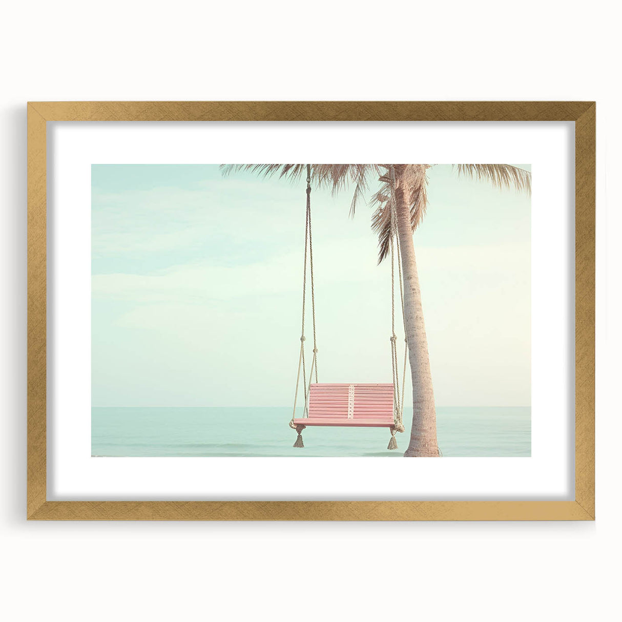 Extra large abstract art print with vibrant gold and white textured patterns on canvas, ideal for living room decor.