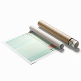 Extra large rolled canvas print featuring a vibrant floral design in pastel shades.