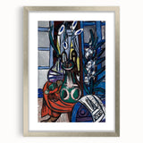 Modern Wall Art - Large Still Life Interior (Blue) by Max Beckmann