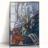 Modern Wall Art - Large Still Life Interior (Blue) by Max Beckmann