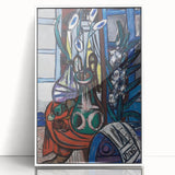 Modern Wall Art - Large Still Life Interior (Blue) by Max Beckmann