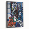 Modern Wall Art - Large Still Life Interior (Blue) by Max Beckmann