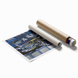 Modern Wall Art - Large Still Life Interior (Blue) by Max Beckmann