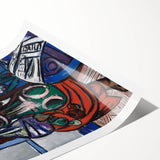 Modern Wall Art - Large Still Life Interior (Blue) by Max Beckmann