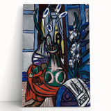 Modern Wall Art - Large Still Life Interior (Blue) by Max Beckmann