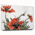 Modern Wall Art of Red Poppies - Contemporary Floral Watercolor