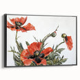 Modern Wall Art of Red Poppies - Contemporary Floral Watercolor