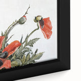 Modern Wall Art of Red Poppies - Contemporary Floral Watercolor
