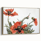 Modern Wall Art of Red Poppies - Contemporary Floral Watercolor