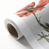 Modern Wall Art of Red Poppies - Contemporary Floral Watercolor