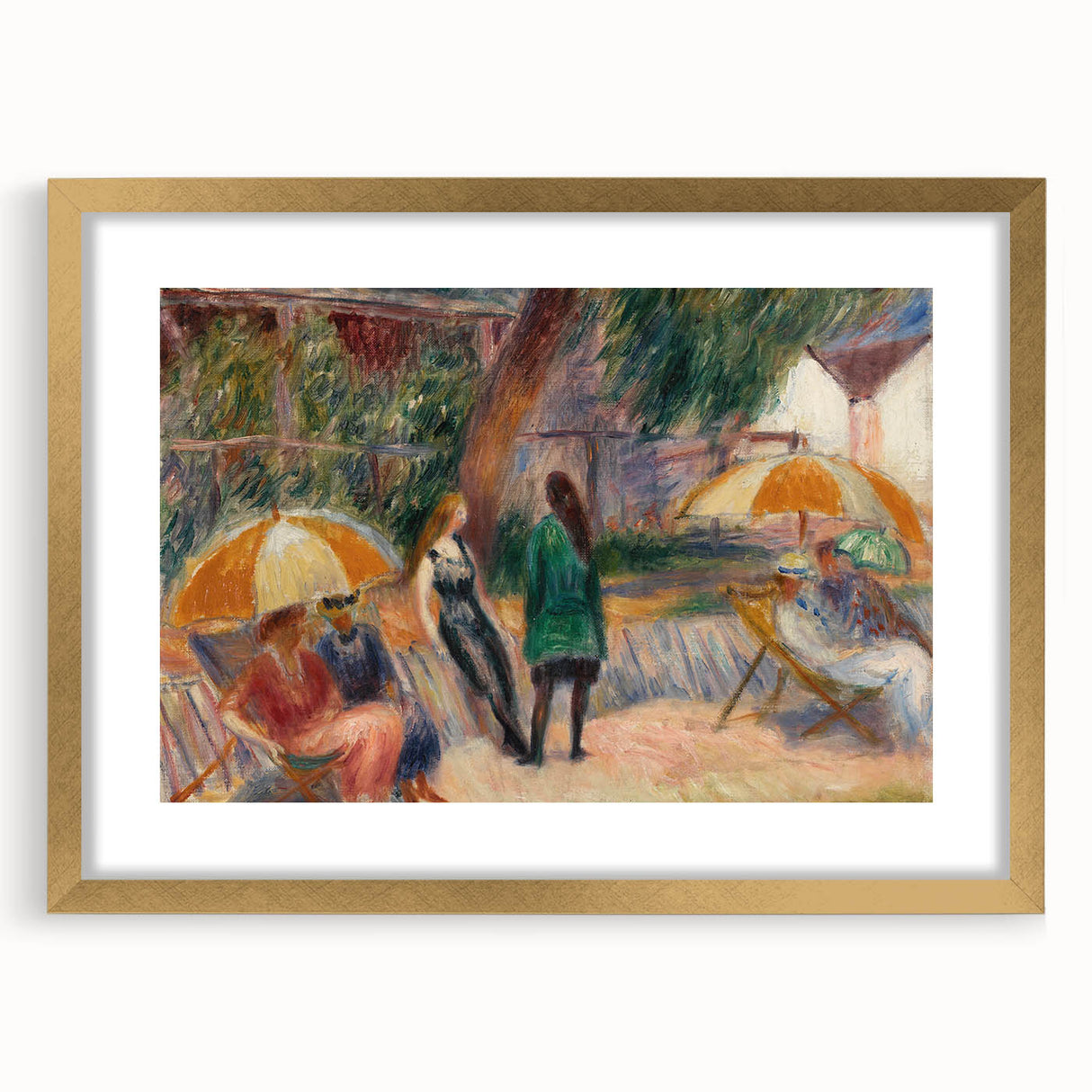Beach with Figures, Bellport - Impressionist Art by William Glackens