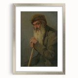 Modern Wall Art - Study of a Seated Old Man by Lajos Csordák
