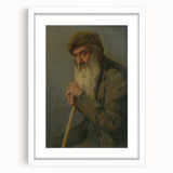 Modern Wall Art - Study of a Seated Old Man by Lajos Csordák