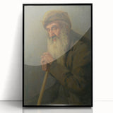 Modern Wall Art - Study of a Seated Old Man by Lajos Csordák