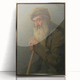Modern Wall Art - Study of a Seated Old Man by Lajos Csordák
