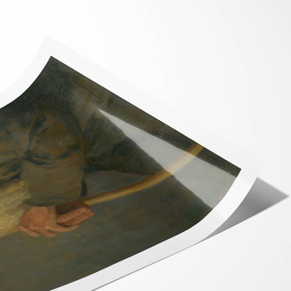 Modern Wall Art - Study of a Seated Old Man by Lajos Csordák