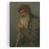 Modern Wall Art - Study of a Seated Old Man by Lajos Csordák