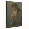 Modern Wall Art - Study of a Seated Old Man by Lajos Csordák