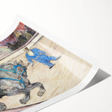 Dynamic Circus Performance - Abstract Modern Wall Art Print