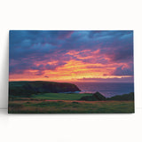 Stretched canvas art depicting a dramatic landscape of towering cliffs under a clear blue sky, perfect for enhancing modern home decor with nature-inspired elegance.