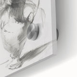 Elegant Floral Vase Sketch Living Room Wall Art – Canvas Print