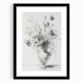 Elegant Floral Vase Sketch Living Room Wall Art – Canvas Print