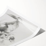 Elegant Floral Vase Sketch Living Room Wall Art – Canvas Print