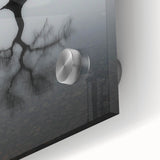 Minimalist Reflection Tree Office Wall Art – Modern Monochrome