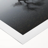 Minimalist Reflection Tree Office Wall Art – Modern Monochrome