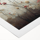 Abstract floral wall art on rolled canvas, showcasing vibrant colors and intricate designs, perfect for enhancing modern home decor. Packaged securely for easy display.