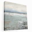 Abstract landscape wall art displayed on a stretched canvas, showcasing vibrant colors and fluid shapes, ideal for modern home decor or office spaces.