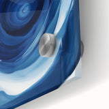 Abstract Fluid Canvas Art – Swirling Blue Depth Illusion
