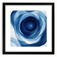 Abstract Fluid Canvas Art – Swirling Blue Depth Illusion