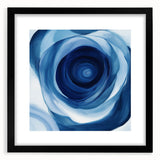 Abstract Fluid Canvas Art – Swirling Blue Depth Illusion