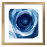 Abstract Fluid Canvas Art – Swirling Blue Depth Illusion