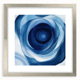 Abstract Fluid Canvas Art – Swirling Blue Depth Illusion