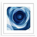 Abstract Fluid Canvas Art – Swirling Blue Depth Illusion