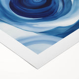 Abstract Fluid Canvas Art – Swirling Blue Depth Illusion