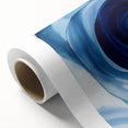 Abstract Fluid Canvas Art – Swirling Blue Depth Illusion