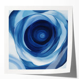 Abstract Fluid Canvas Art – Swirling Blue Depth Illusion