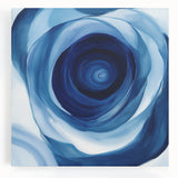 Abstract Fluid Canvas Art – Swirling Blue Depth Illusion