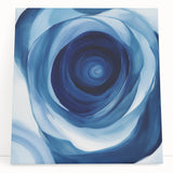 Abstract Fluid Canvas Art – Swirling Blue Depth Illusion