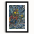 Expressionism Wall Art - Hunter in Blue Forest by Arnold Peter Weisz