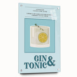 Large abstract wall art on acrylic glass depicting assorted food and drinks in vibrant colors, ideal for dining room decor.