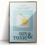 Art deco poster of food and drinks in gold and black tones on acrylic, ideal for modern kitchen wall decor.